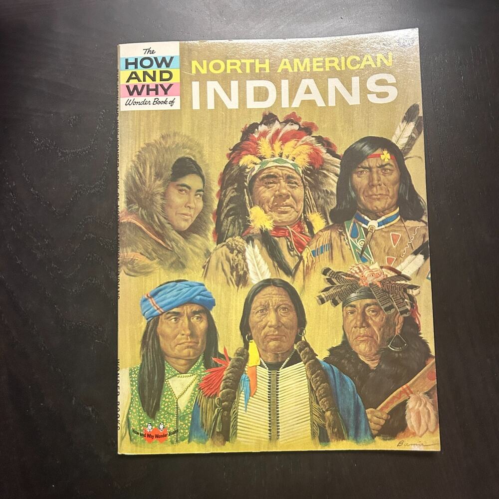 Vintage 1977 North American Indians How and Why Wonder Book Felix Sutton